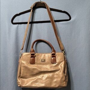 Elegant Grey and Brown Handbag 11”L, 4’75”W, 9’5”H
